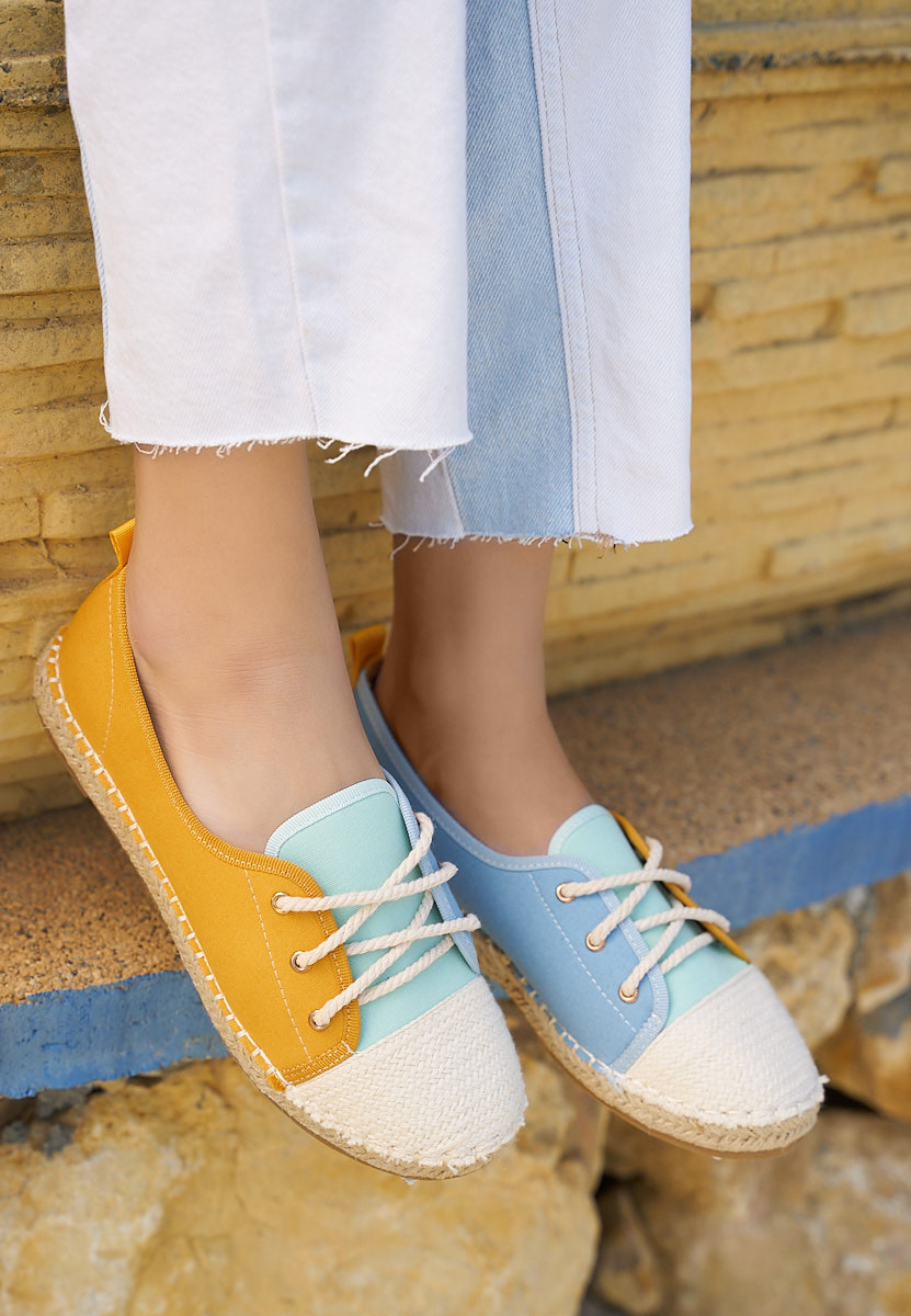 Żółte espadryle damskie Doria
