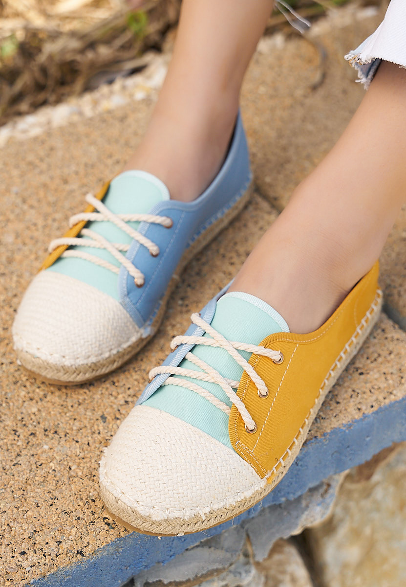 Żółte espadryle damskie Doria