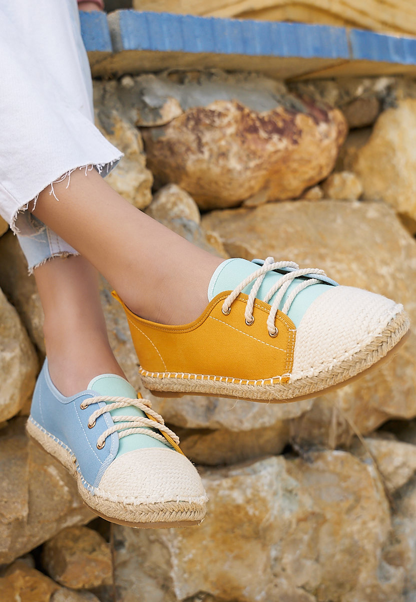 Żółte espadryle damskie Doria