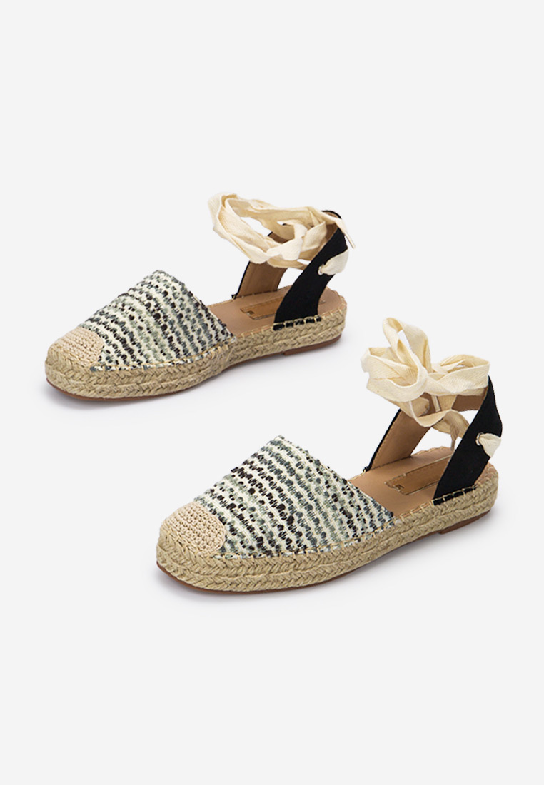 Szare espadryle wiązane Pamera