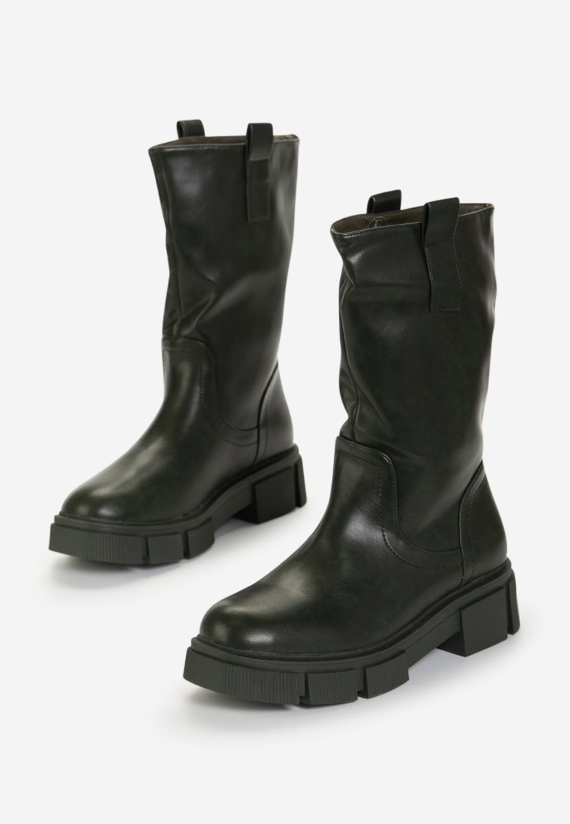 Zielone kozaki damskie Sinorma