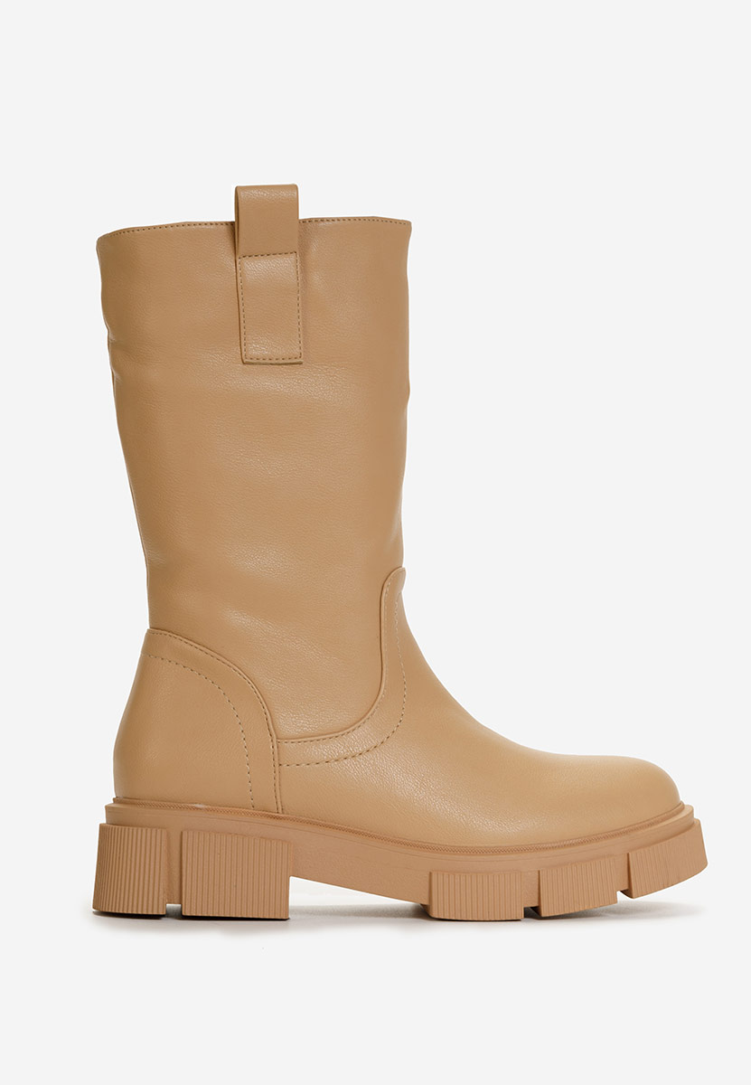 Brązowe kozaki damskie Sinorma