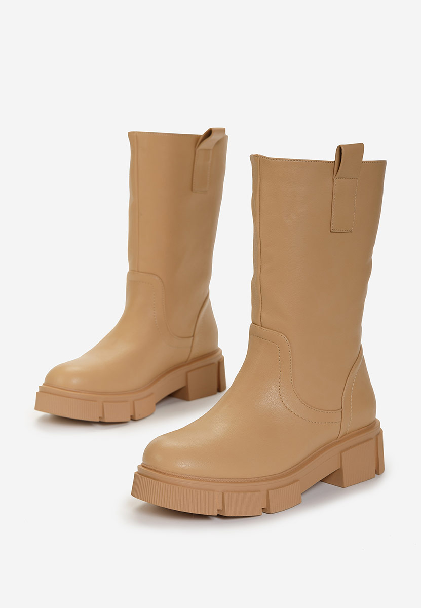 Brązowe kozaki damskie Sinorma