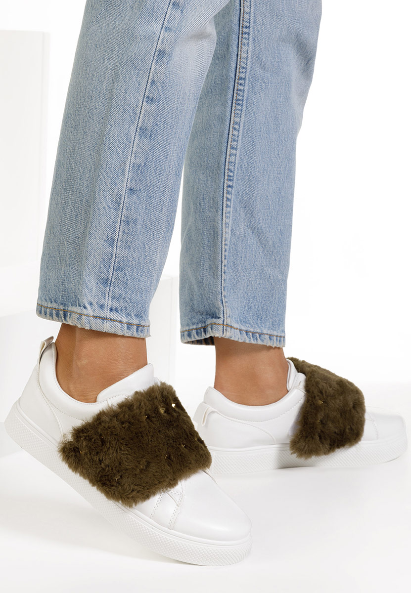 Białe sneakersy damskie Nazira V4