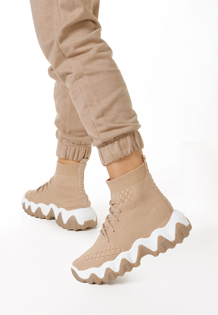 Khaki sneakersy wysokie Turin