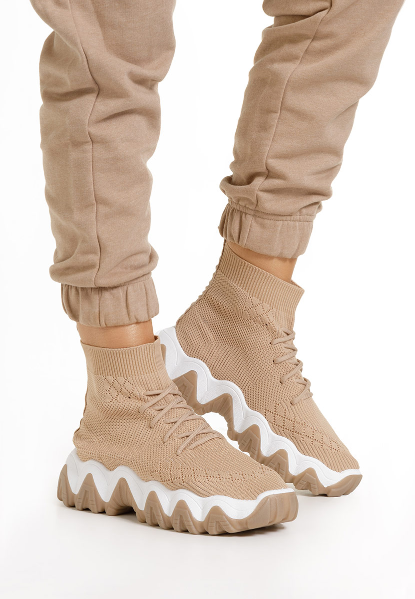 Khaki sneakersy wysokie Turin