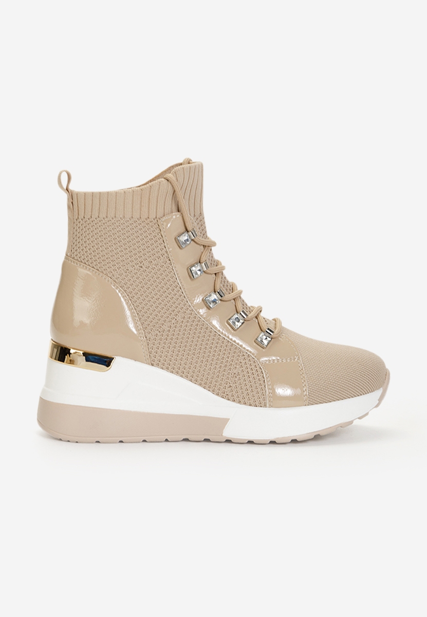 Beżowe sneakersy wysokie Midian
