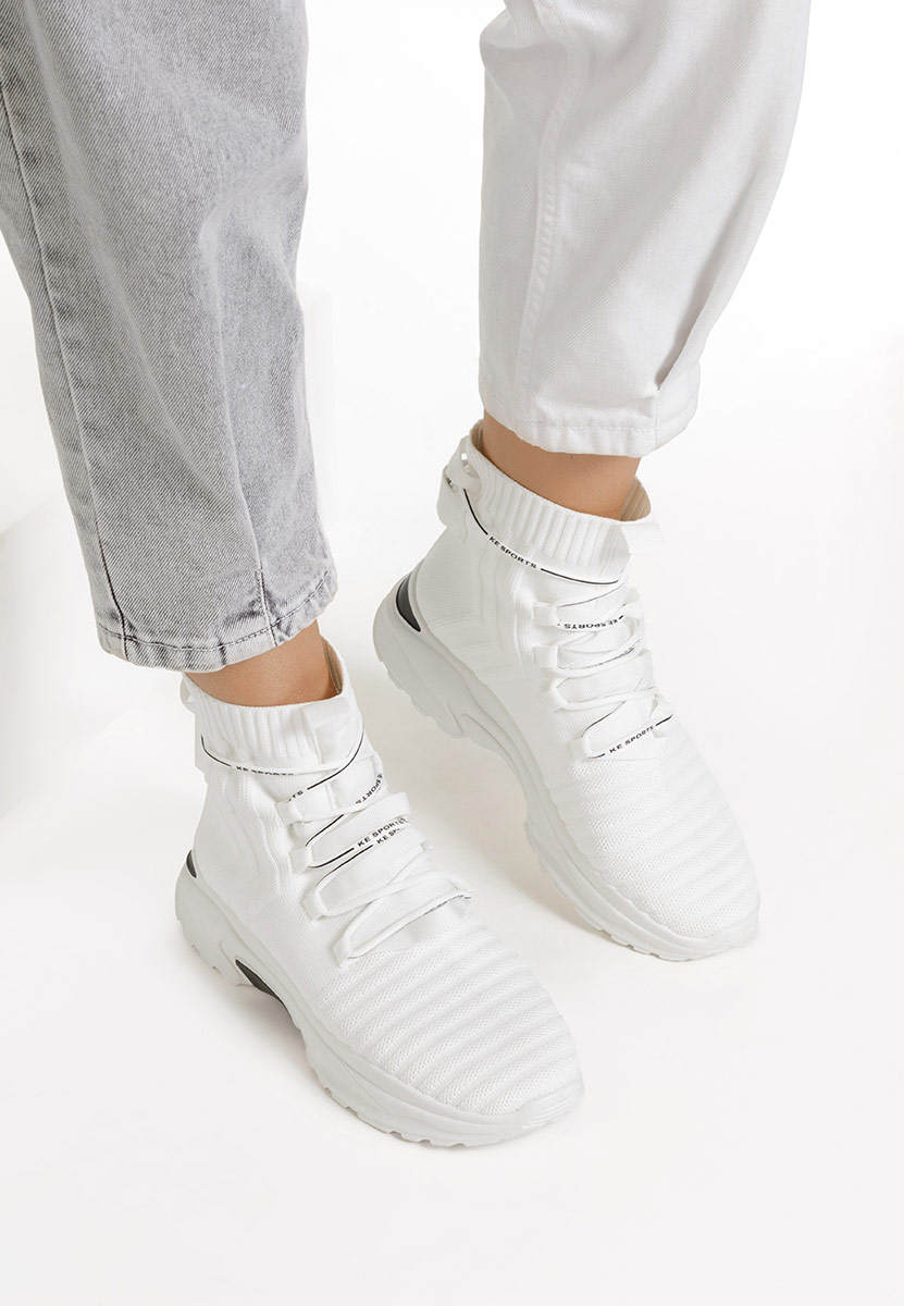 Białe sneakersy wysokie Karrie