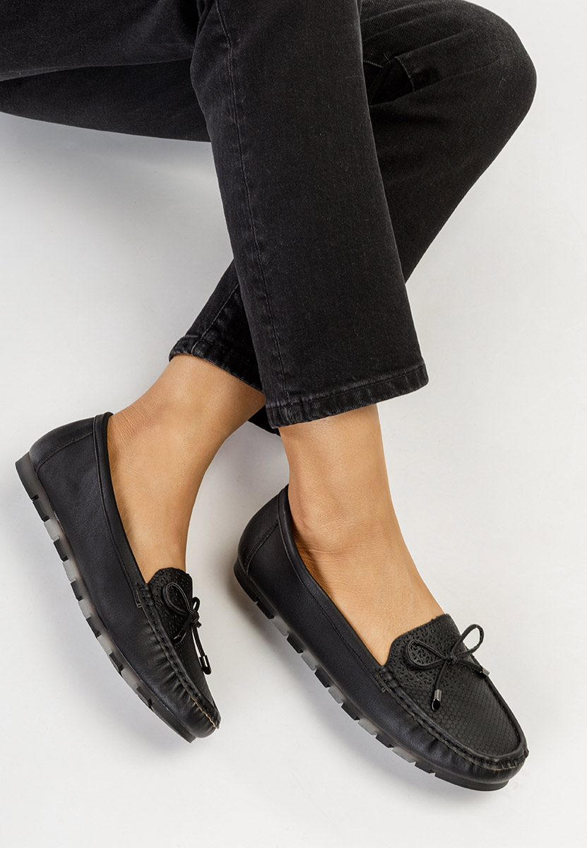 Czarne mokasyny damskie Tarragona