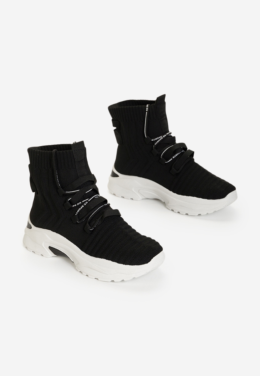 Czarne sneakersy wysokie Karrie