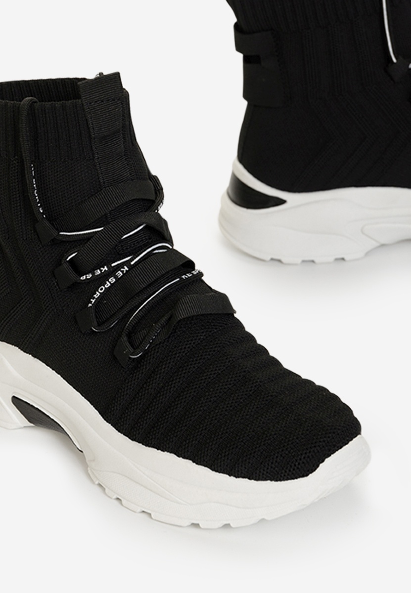 Czarne sneakersy wysokie Karrie