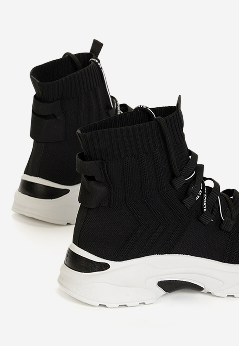 Czarne sneakersy wysokie Karrie