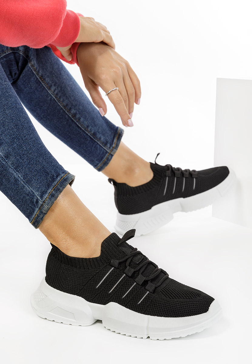 Czarne sneakersy damskie Shaida