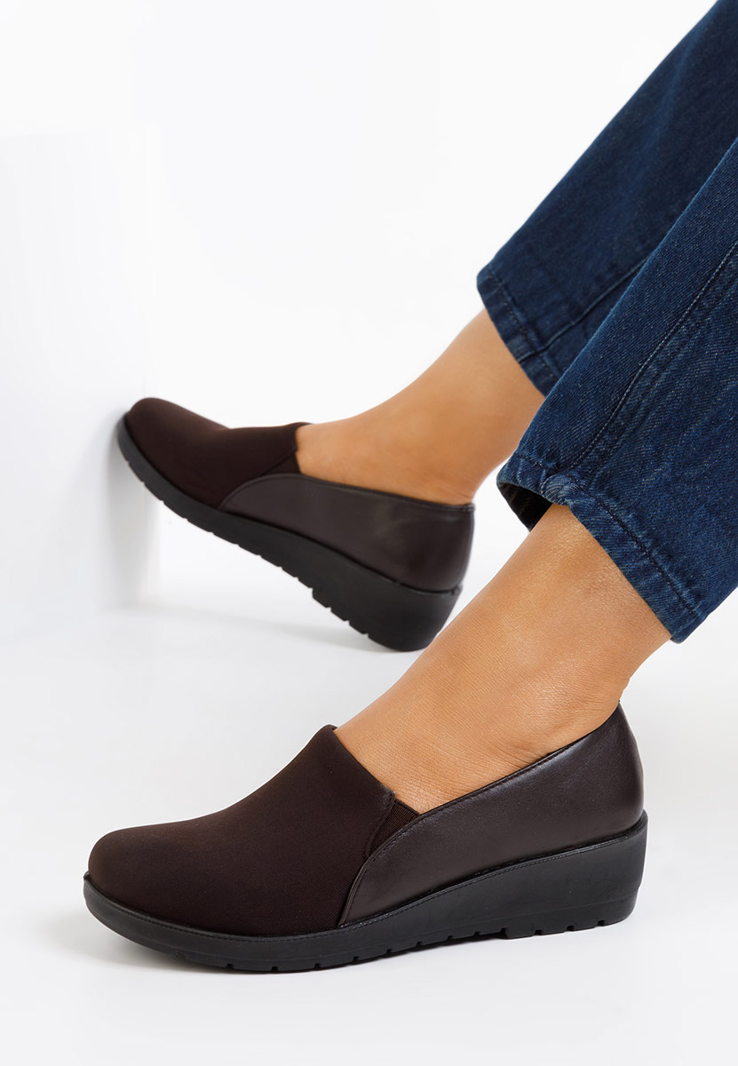 Brązowe mokasyny na platformie Yanira