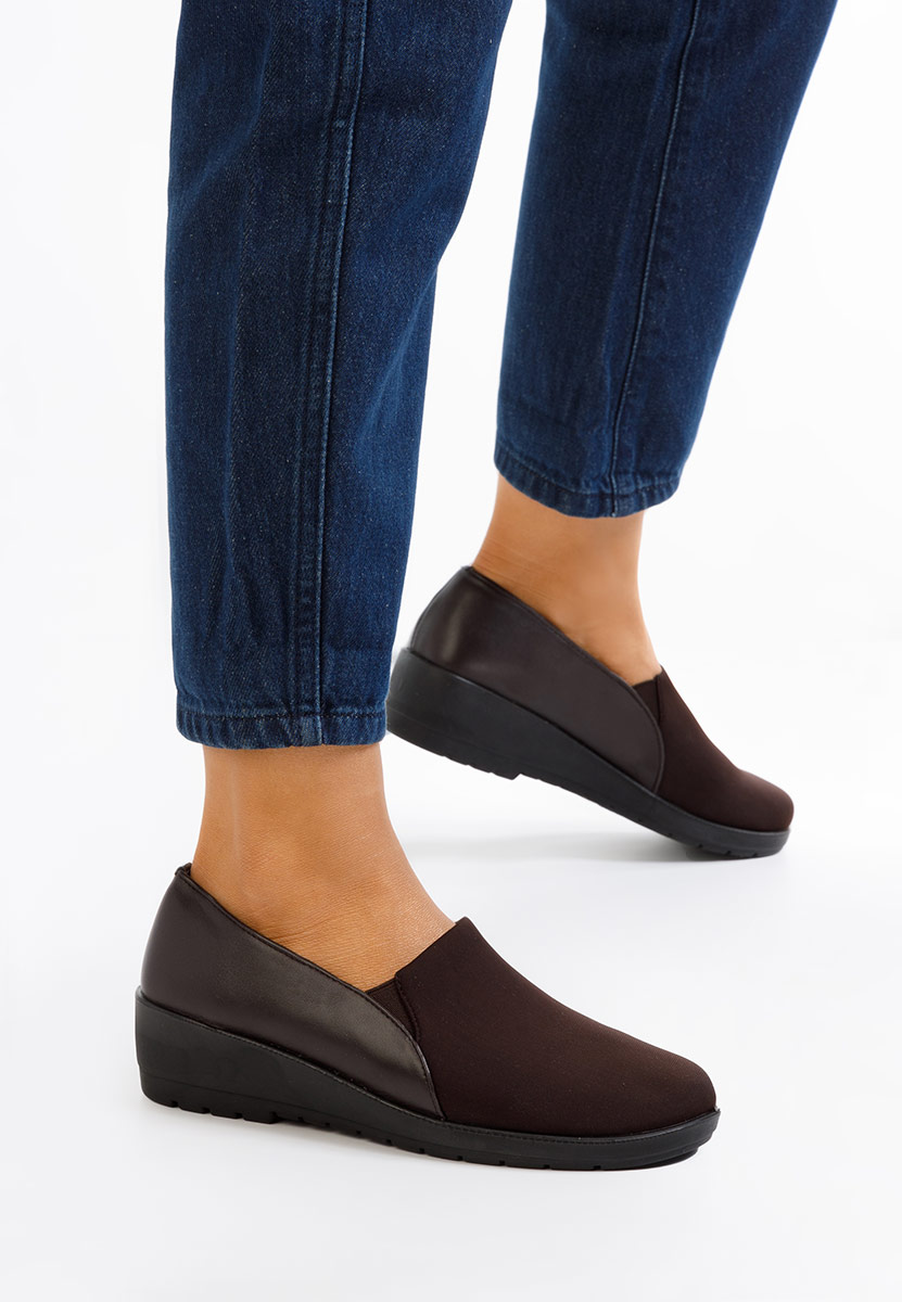 Brązowe mokasyny na platformie Yanira