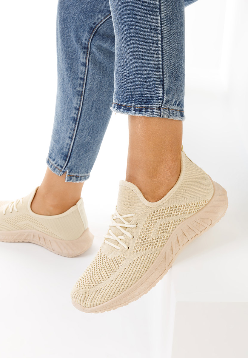 Beżowe buty sportowe damskie Runner
