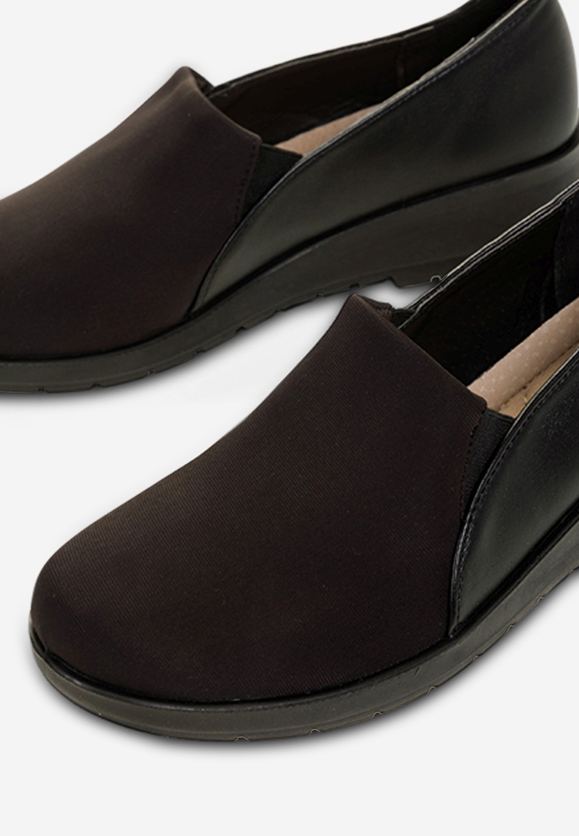 Czarne mokasyny na platformie Yanira