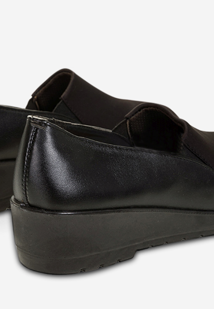 Czarne mokasyny na platformie Yanira
