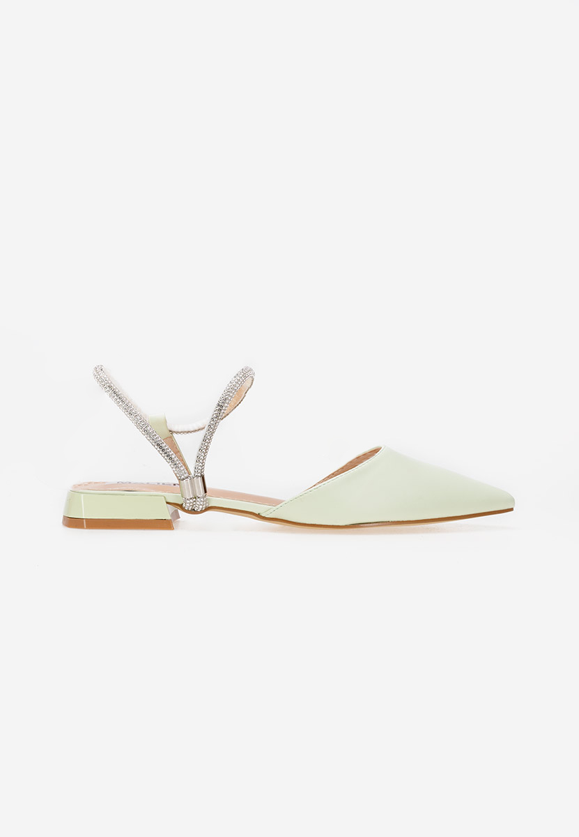 Zielone eleganckie baleriny Marila