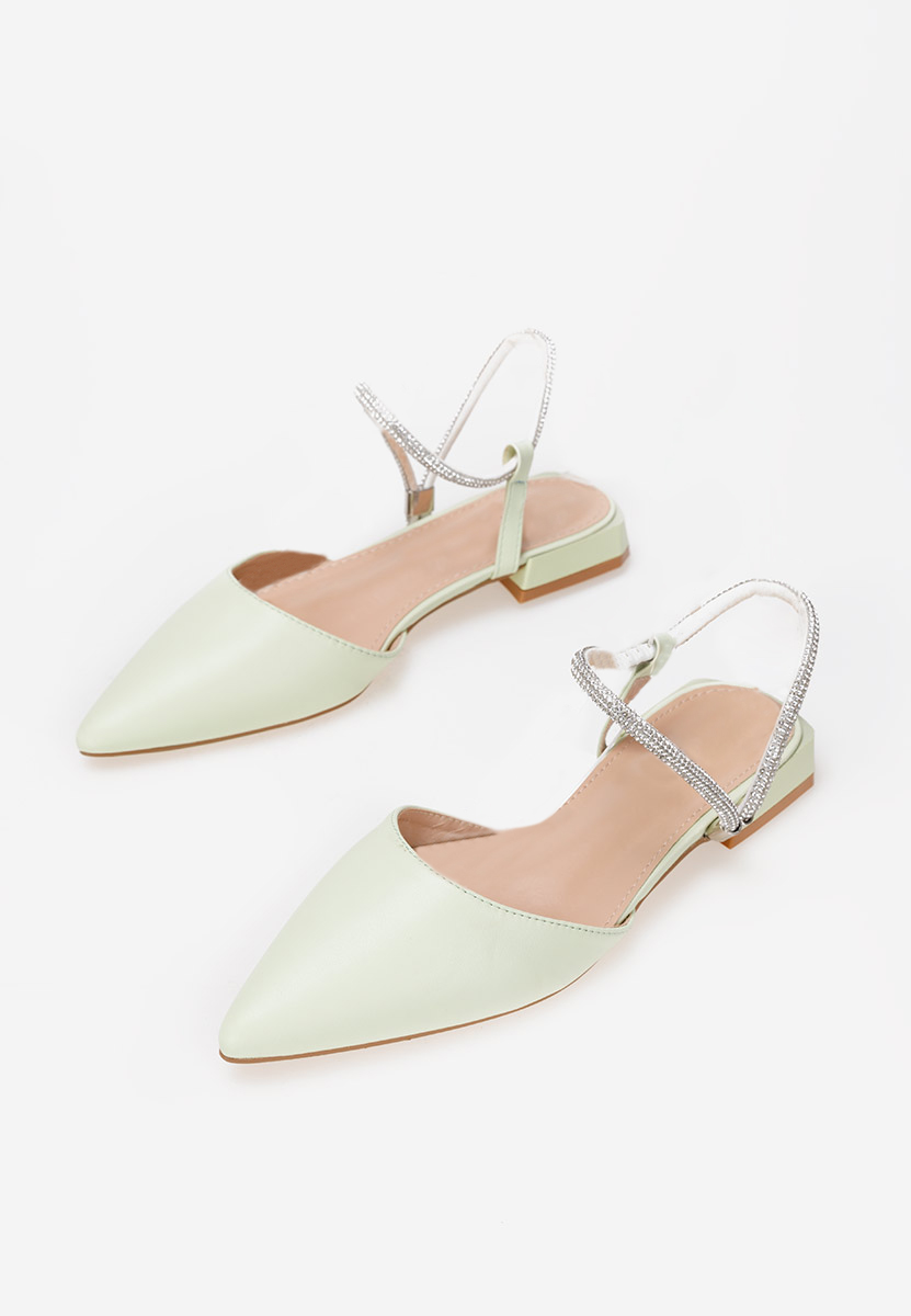 Zielone eleganckie baleriny Marila