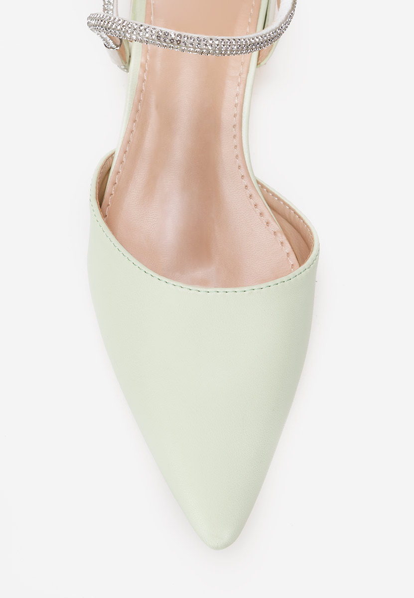 Zielone eleganckie baleriny Marila