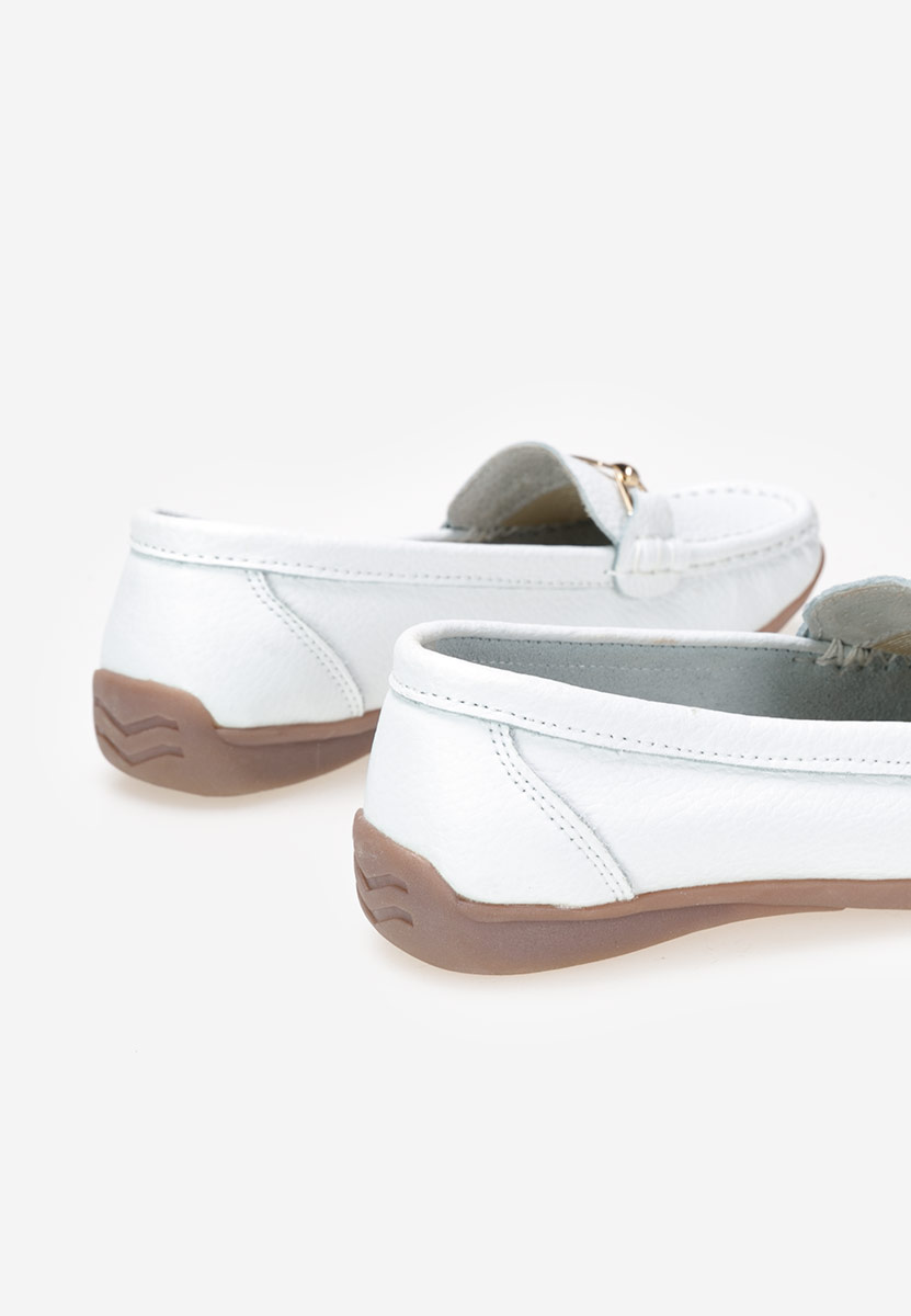 Białe mokasyny damskie skórzane Celetina