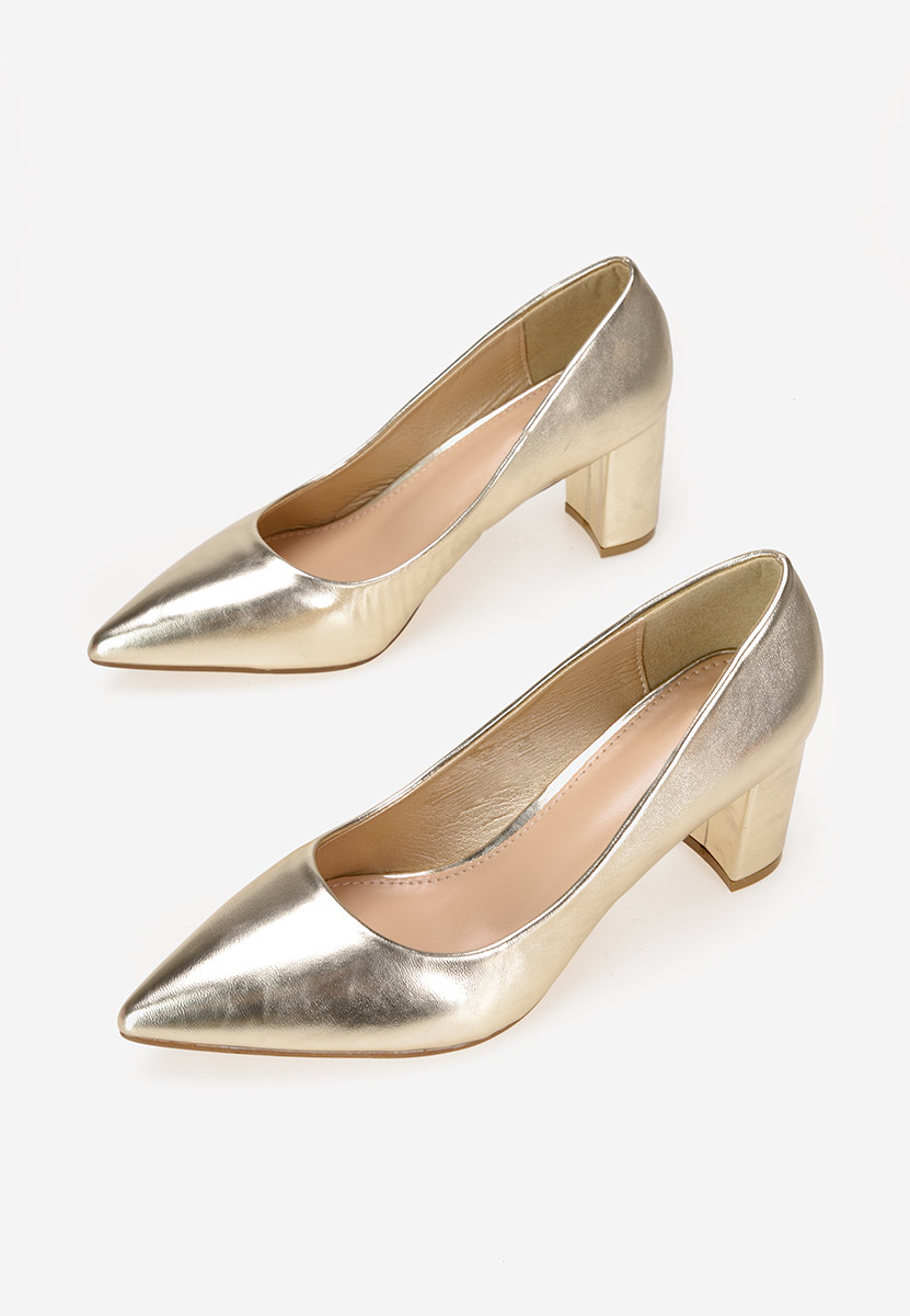 Złote czółenka na słupku Danza