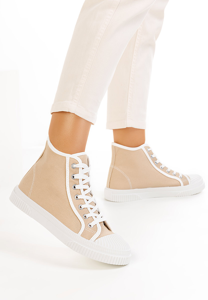 Khaki trampki wysokie damskie Caneiro