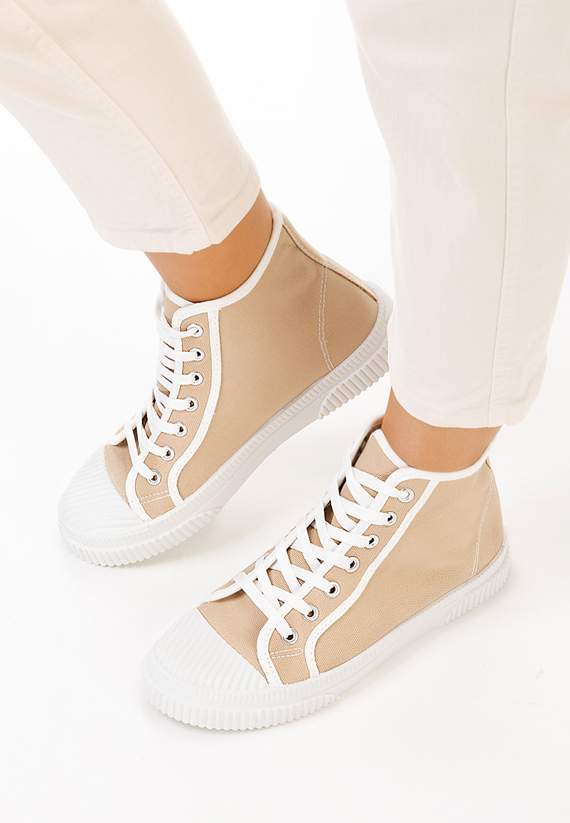 Khaki trampki wysokie damskie Caneiro