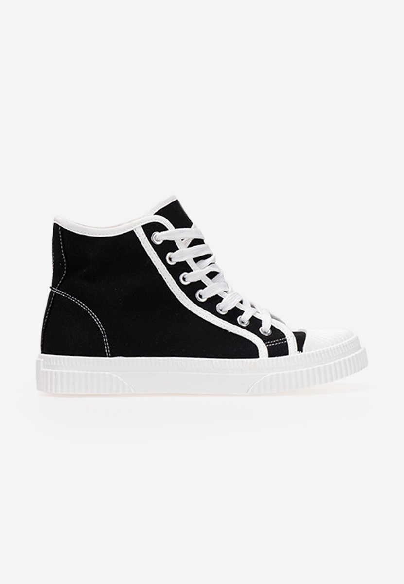 Czarne trampki wysokie damskie Caneiro