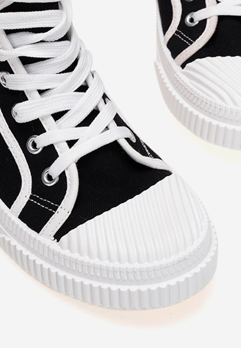 Czarne trampki wysokie damskie Caneiro