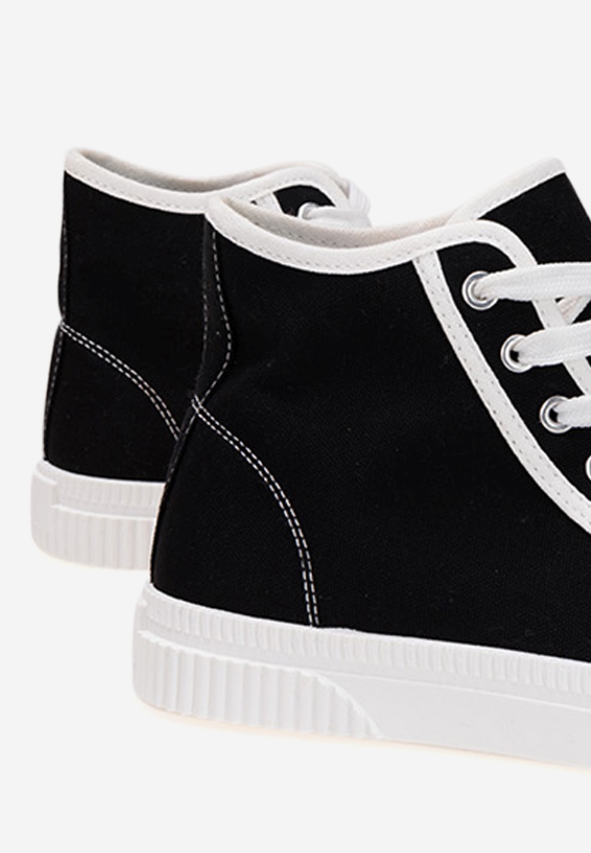 Czarne trampki wysokie damskie Caneiro