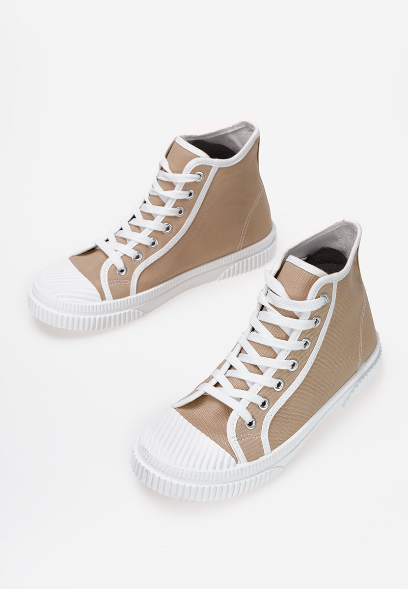 Khaki trampki wysokie damskie Caneiro