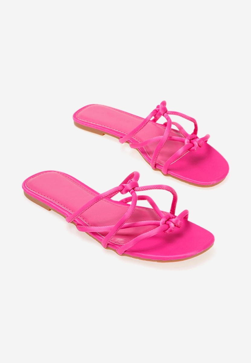 Fuksjowe klapki damskie Ronca