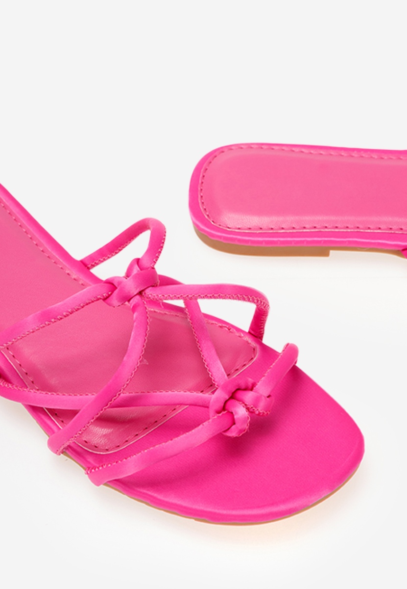 Fuksjowe klapki damskie Ronca