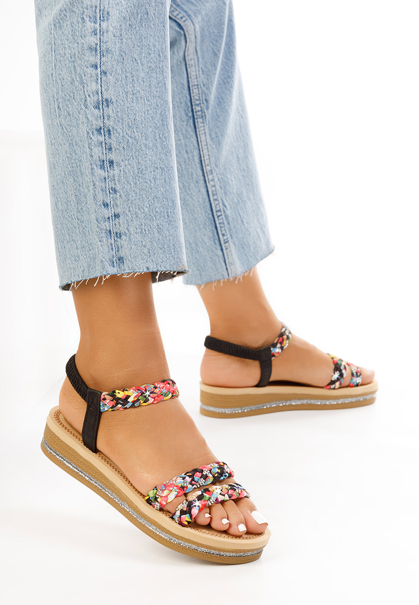 Czarne sandały damskie Moniela