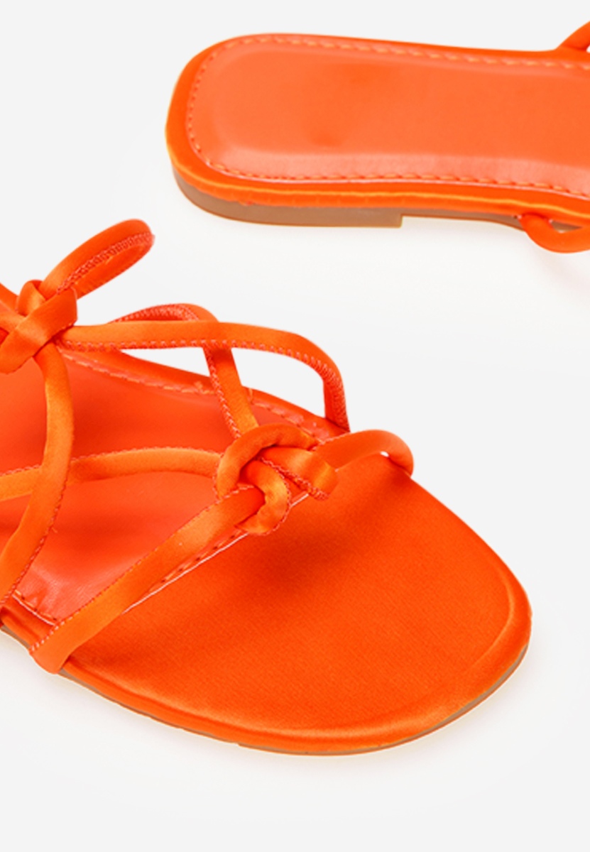 Pomarańczowe klapki damskie Ronca