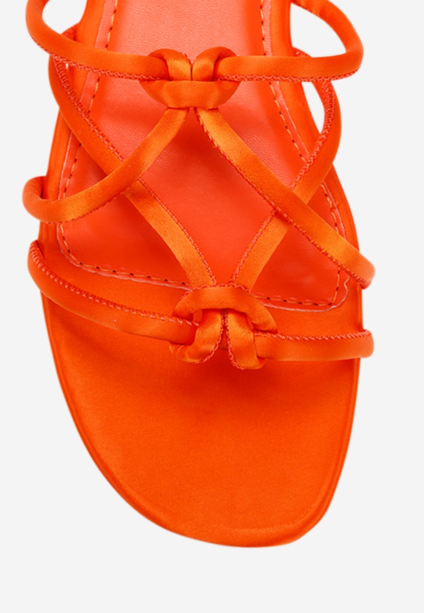 Pomarańczowe klapki damskie Ronca