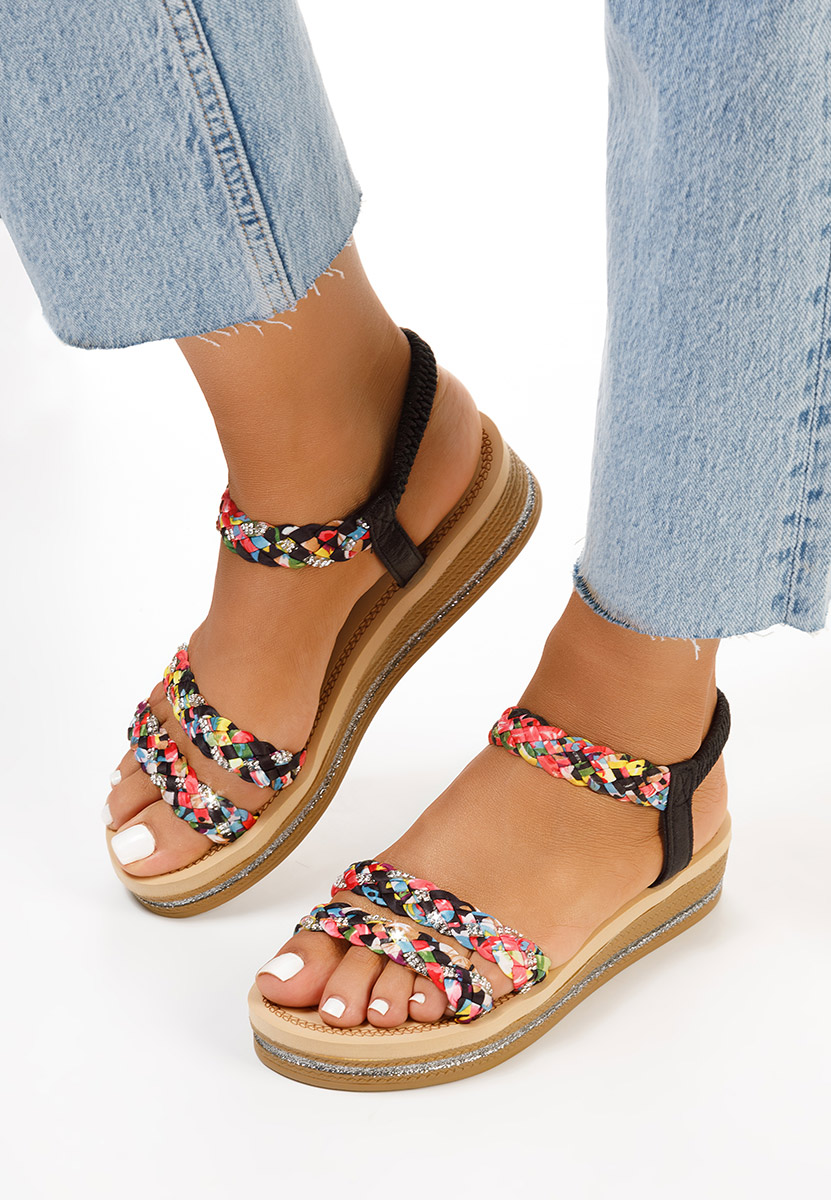 Czarne sandały damskie Moniela