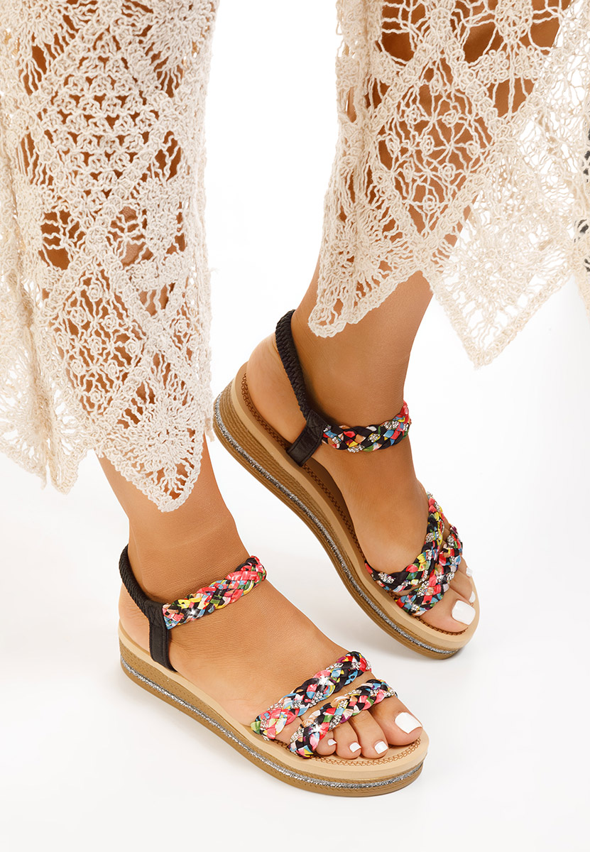 Czarne sandały damskie Moniela