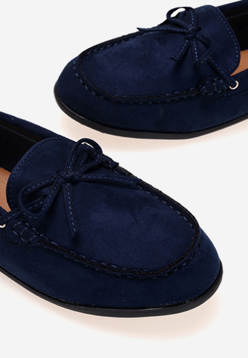 Granatowe mokasyny chłopięce Boat