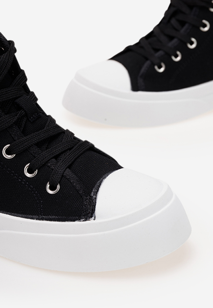 Czarne sneakersy dla dzieci Lion A