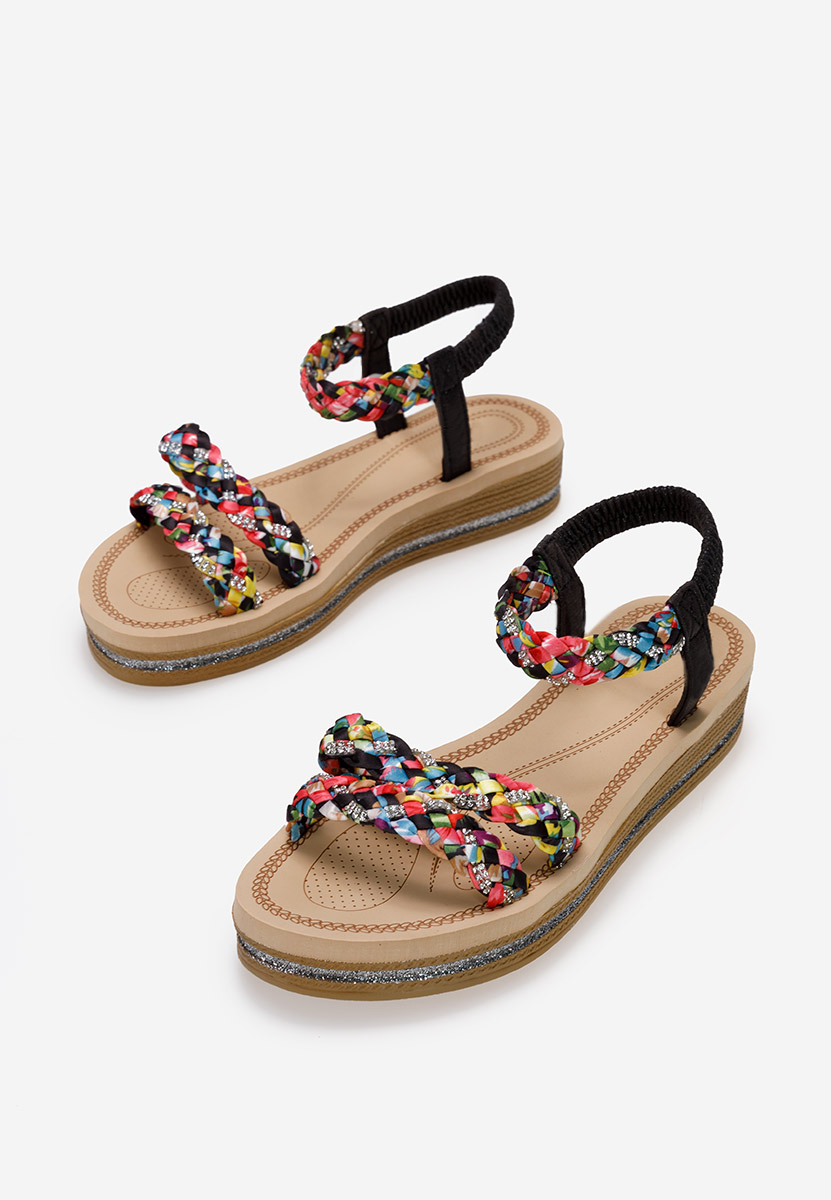 Czarne sandały damskie Moniela