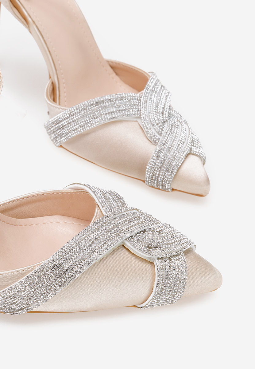 Beżowe szpilki na obcasie Aniella V2