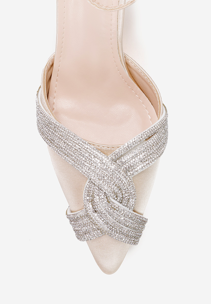 Beżowe szpilki na obcasie Aniella V2