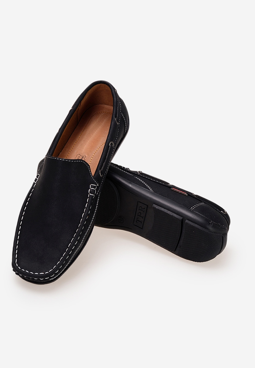 Czarne mokasyny męskie Helas