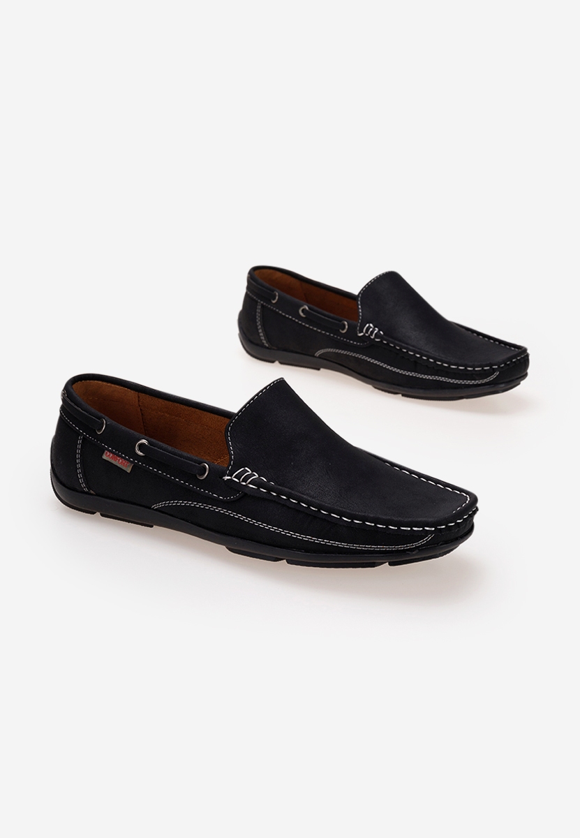 Czarne mokasyny męskie Helas