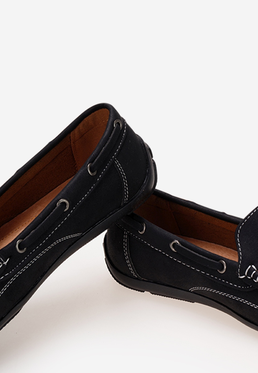 Czarne mokasyny męskie Helas