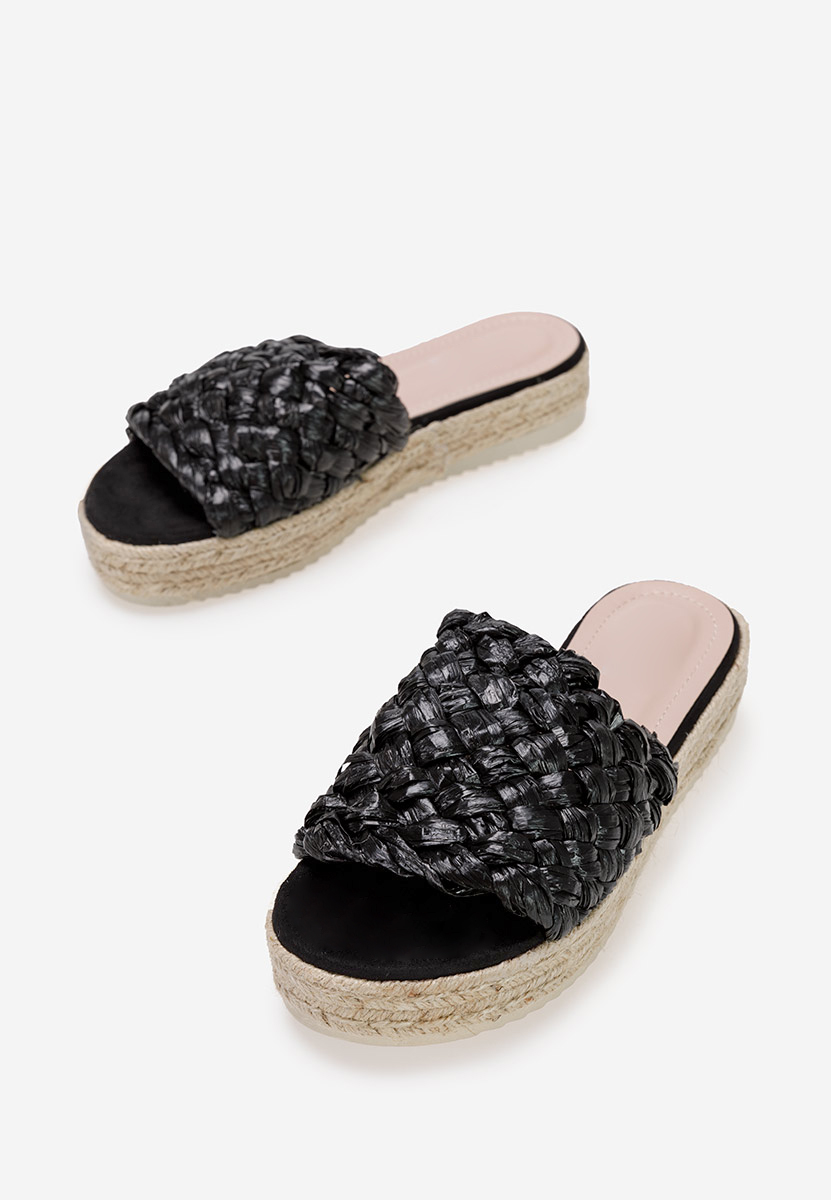 Czarne klapki basenowe damskie Zocca