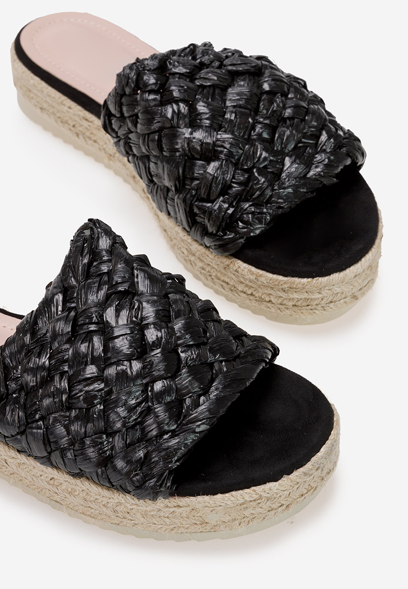 Czarne klapki basenowe damskie Zocca